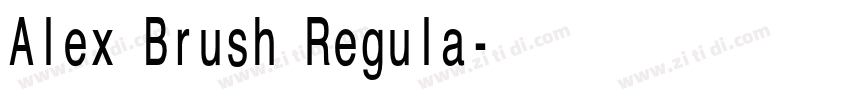 Alex Brush Regula字体转换